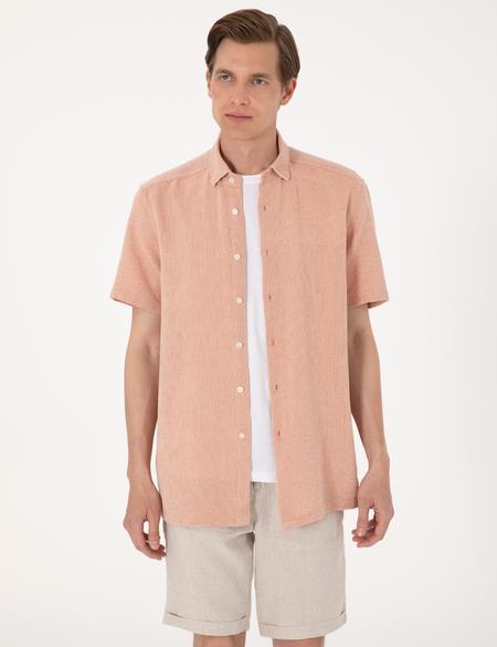 Mercan Comfort Fit Kısa Kollu Gömlek - 50307070015