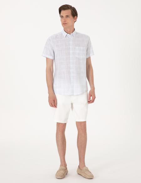 Mavi Regular Fit Kısa Kollu Ekose Gömlek - 50304523006