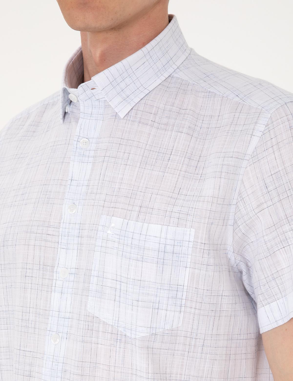 Mavi Regular Fit Kısa Kollu Ekose Gömlek - 50304523006