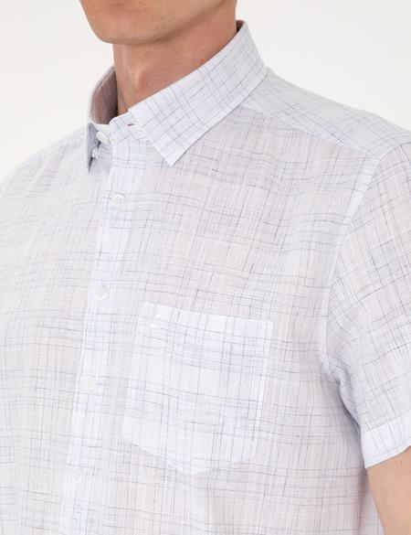 Mavi Regular Fit Kısa Kollu Ekose Gömlek - 50304523006