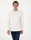 Ekru 2 İplik Regular Fit Bisiklet Yaka Basic Sweatshirt