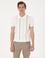 Ekru Slim Fit Polo Yaka Fermuarlı Triko Tişört