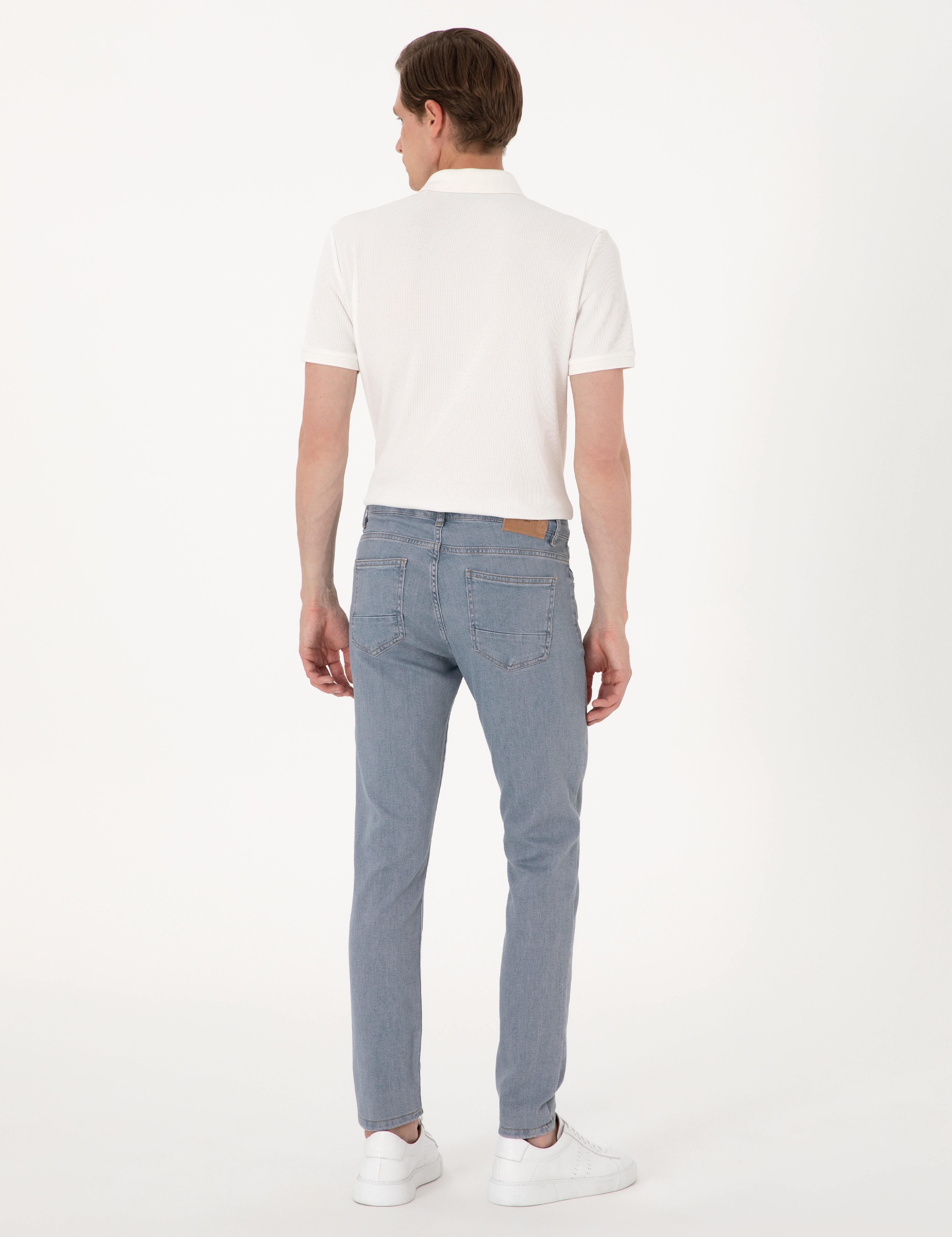 Açık Mavi Slim Fit Jean Pantolon - Image 4