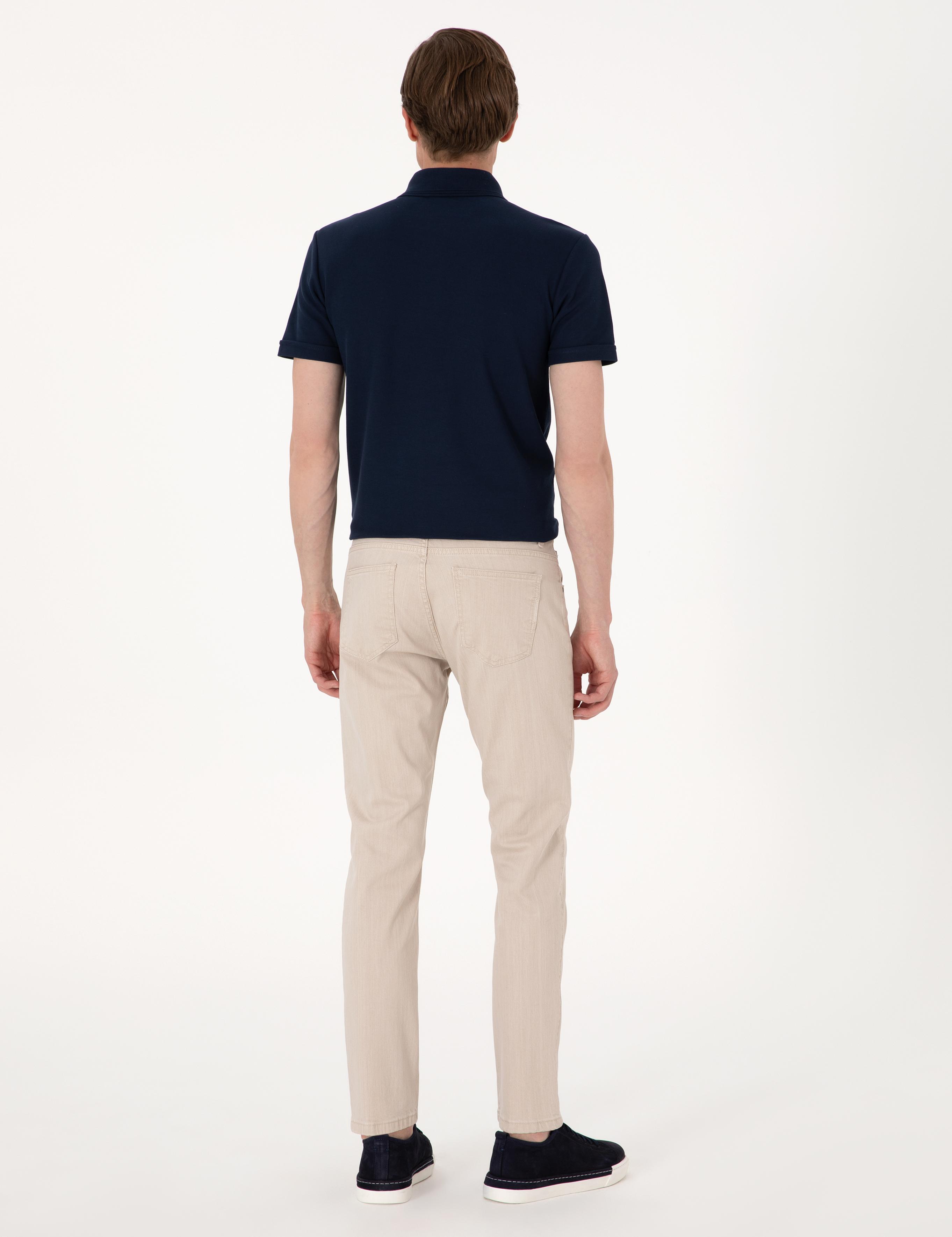 Bej Slim Fit Jean Pantolon