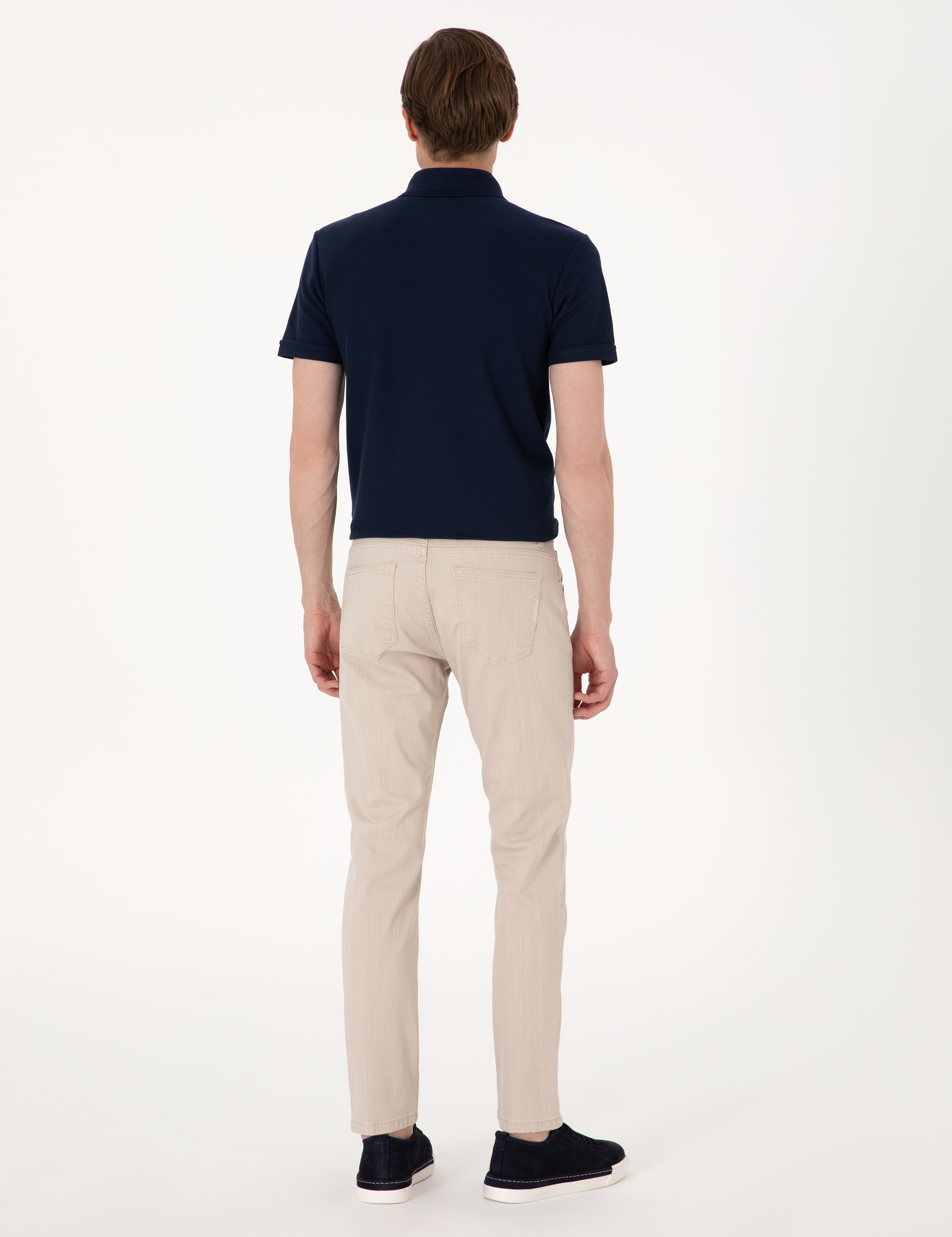 Bej Slim Fit Jean Pantolon - Image 4