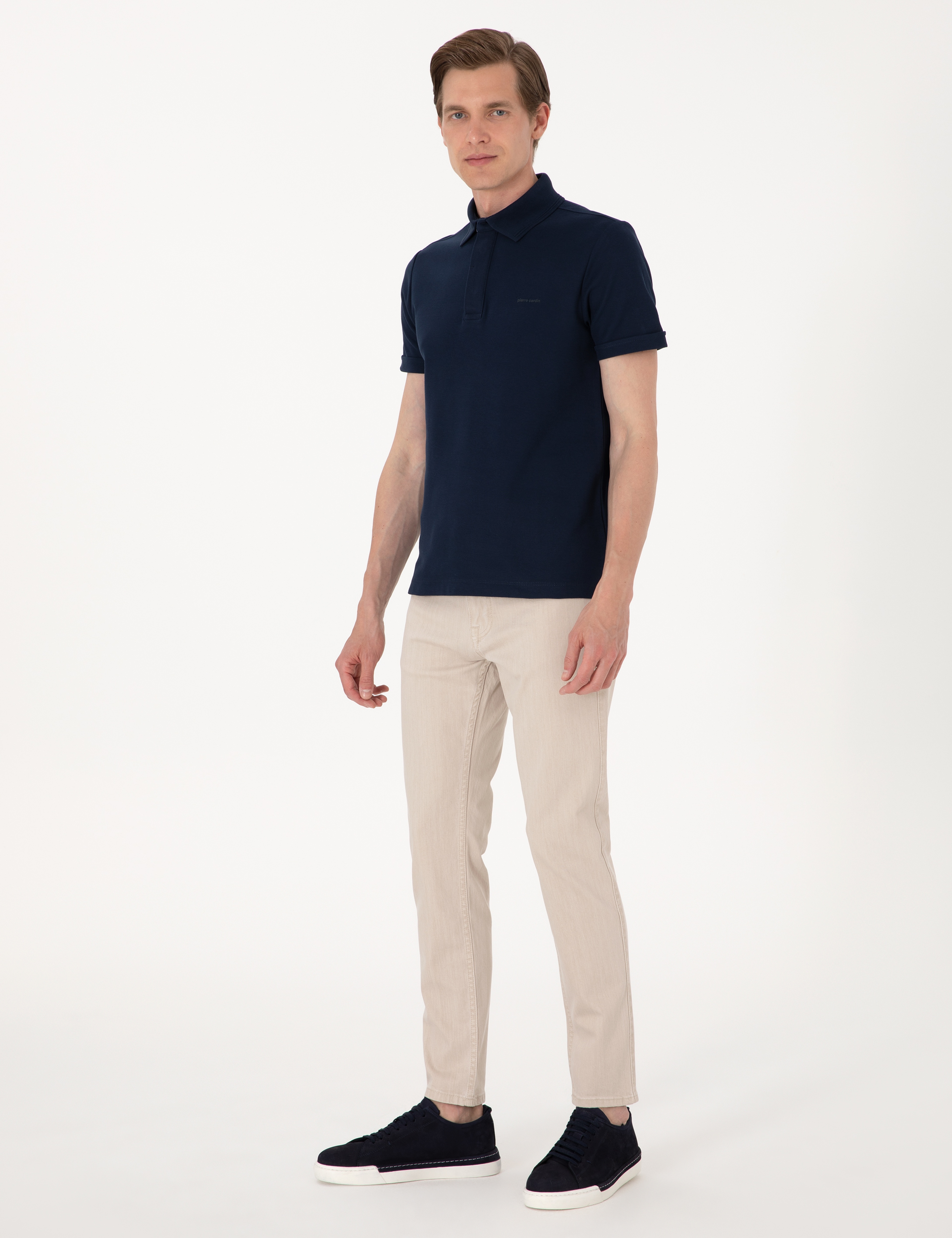 Bej Slim Fit Jean Pantolon - Image 3
