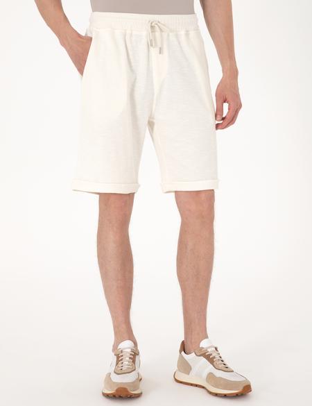 Bej Comfort Fit Örme Şort - 50303891197