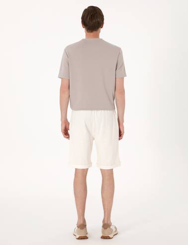 Bej Comfort Fit Örme Şort