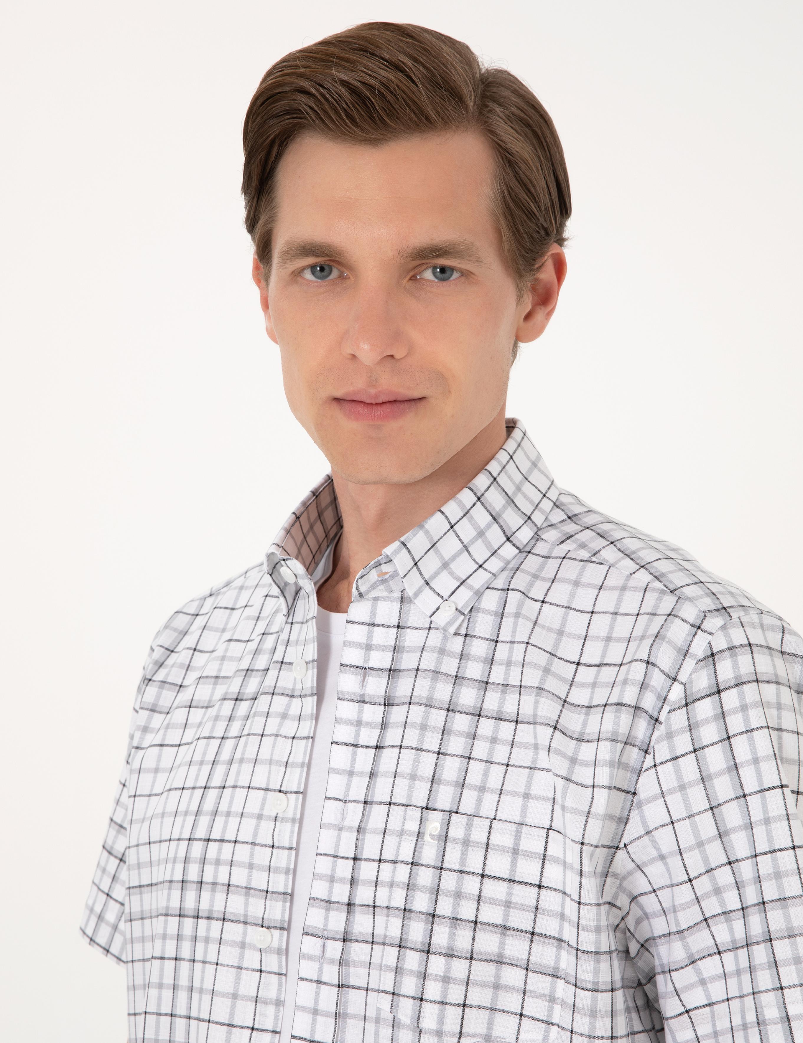 Gri Regular Fit Kısa Kollu Gömlek