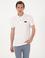 Beyaz Slim Fit Örme Dokulu Polo Yaka Tişört
