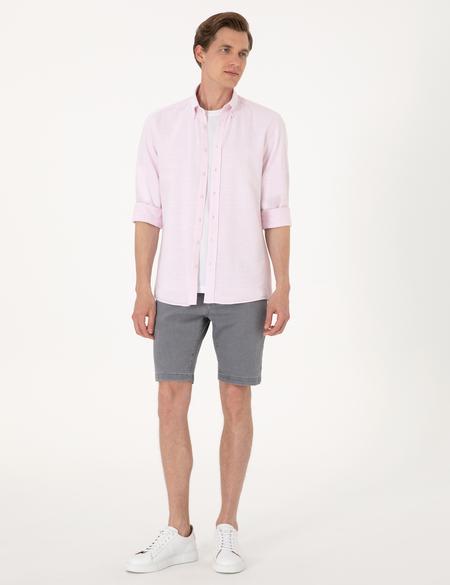 Nar Çiçeği Slim Fit Uzun Kollu Gömlek - 50307101025