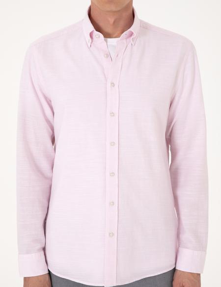 Nar Çiçeği Slim Fit Uzun Kollu Gömlek - 50307101025