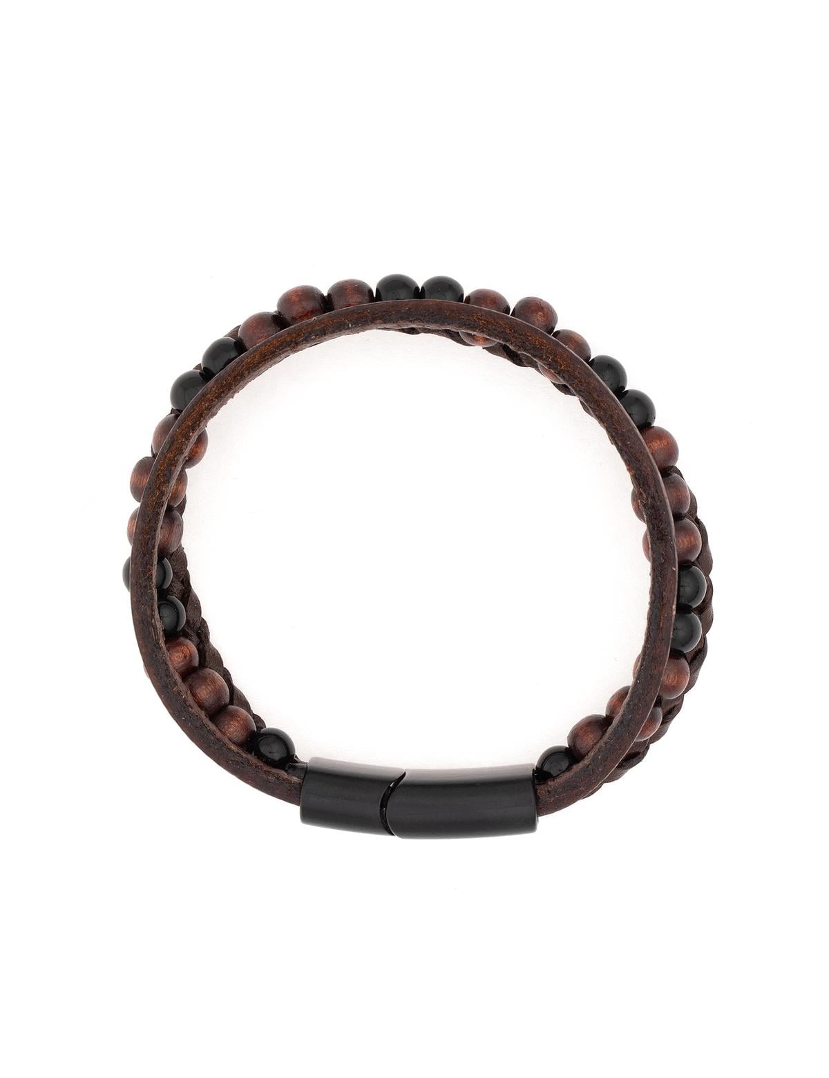 Kahverengi %100 Deri Bileklik - 50318542001