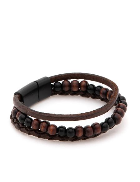 Kahverengi %100 Deri Bileklik - 50318542001