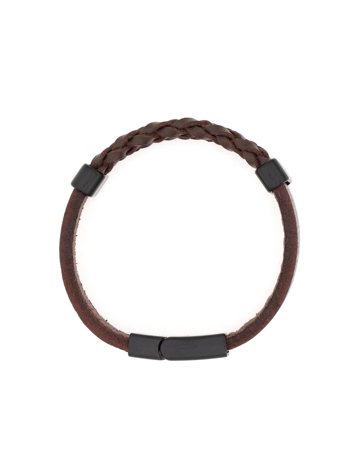 Kahverengi %100 Deri Bileklik - 50318544001