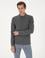 Antrasit Melanj Slim Fit Kıvrılmaz Polo Yaka Basic Pike Sweatshirt