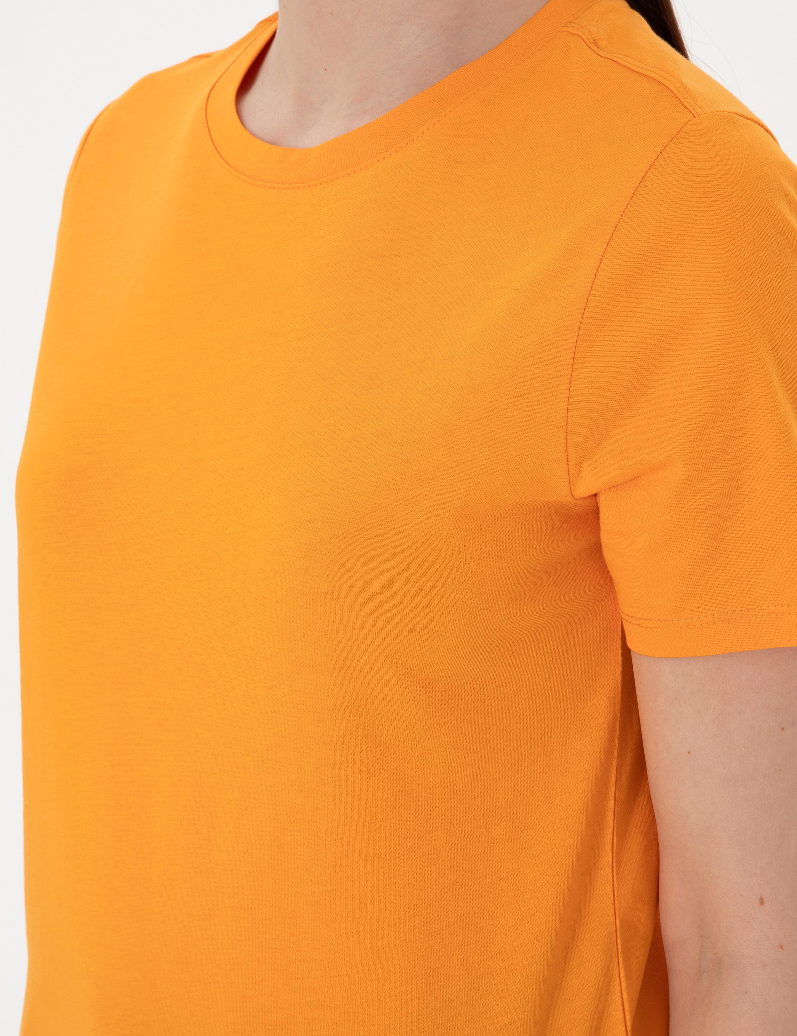 Turuncu Regular Fit Basic Tişört