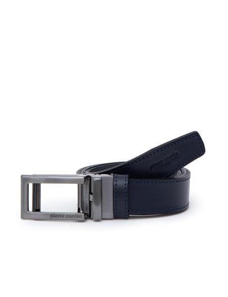 Lacivert %100 Deri Çift Taraflı Kemer - 50312984001