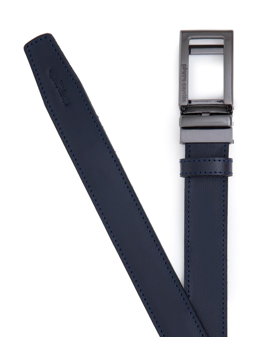 Lacivert %100 Deri Çift Taraflı Kemer