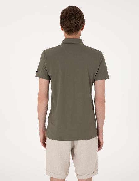 Haki Ultralight Kumaş Slim Fit Polo Yaka Tişört - 50302623019