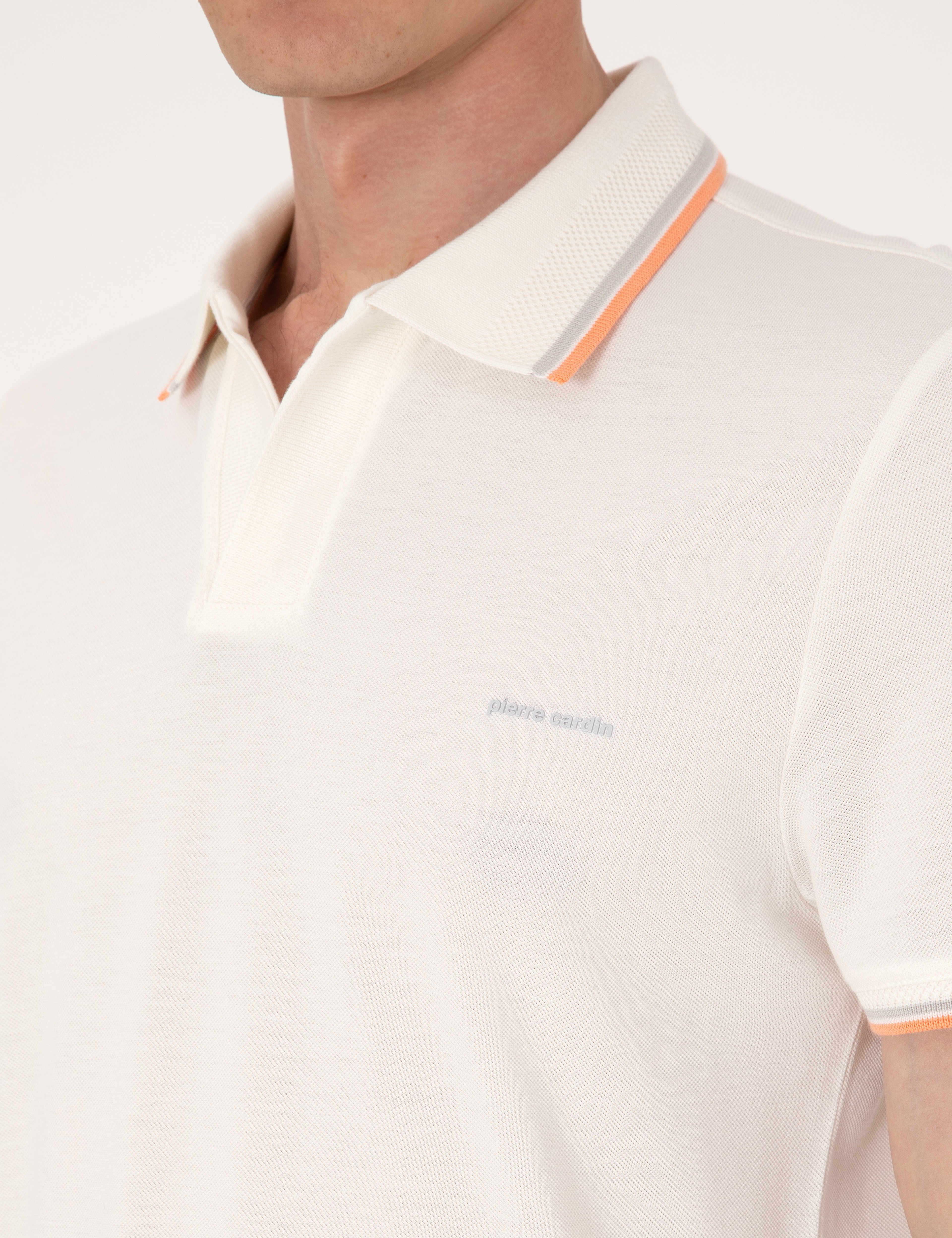 Ekru Slim Fit Tişört - Image 7
