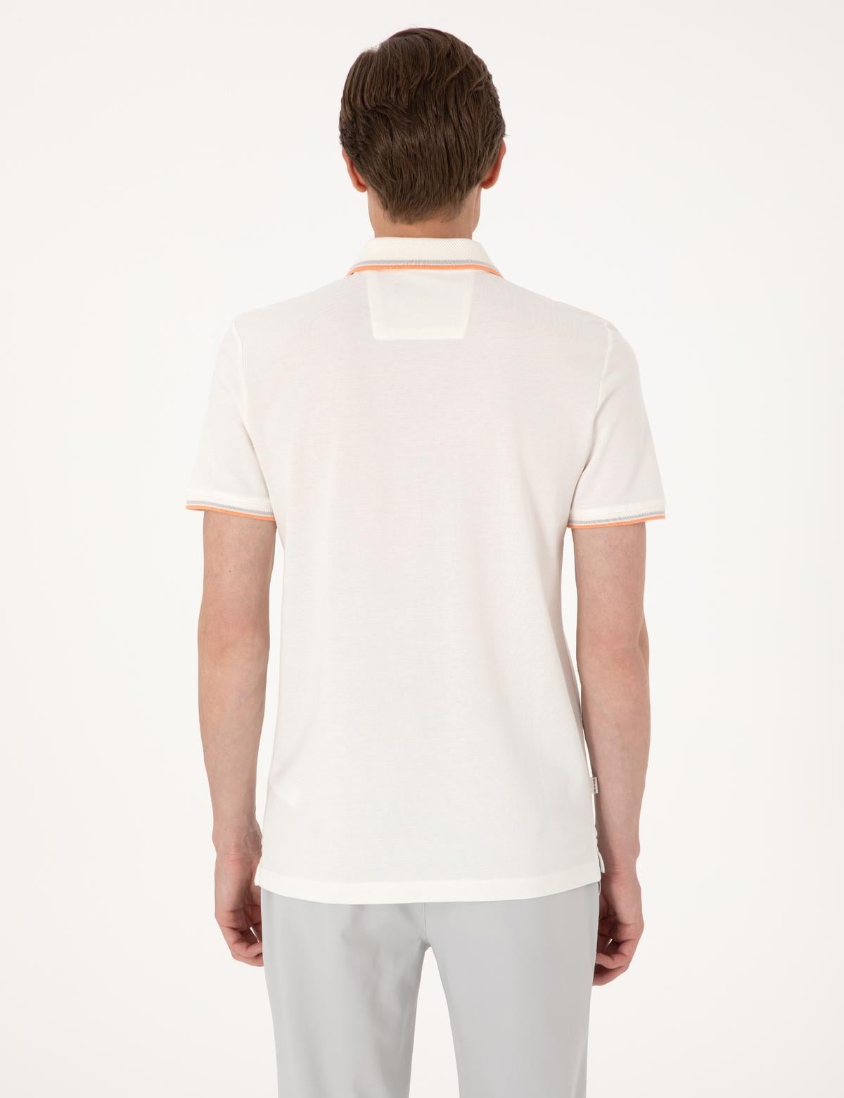 Ekru Slim Fit Tişört - 50302625193