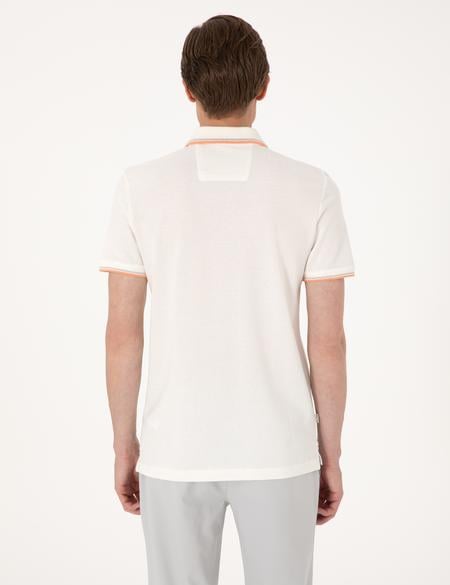 Ekru Slim Fit Tişört - 50302625193