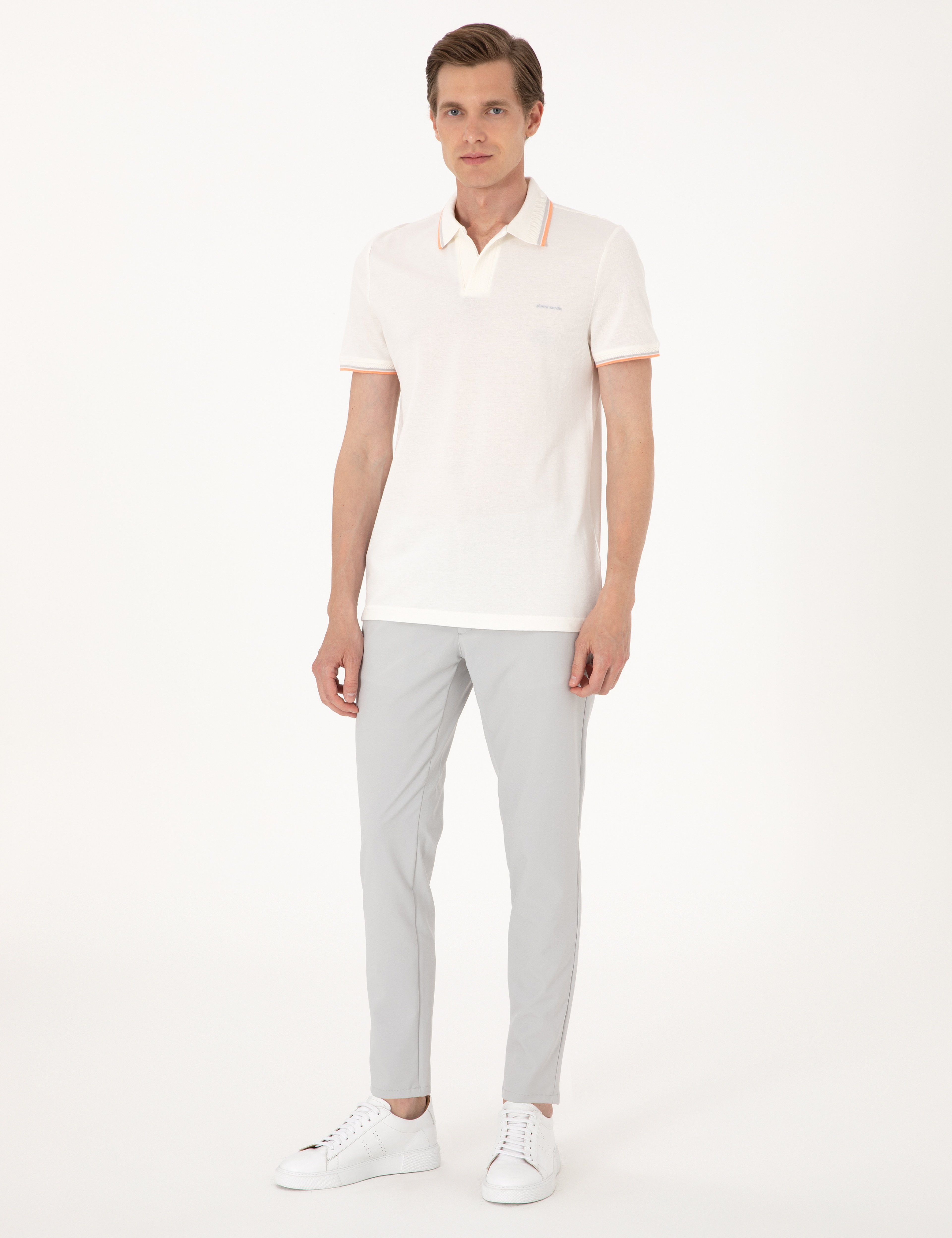 Ekru Slim Fit Tişört