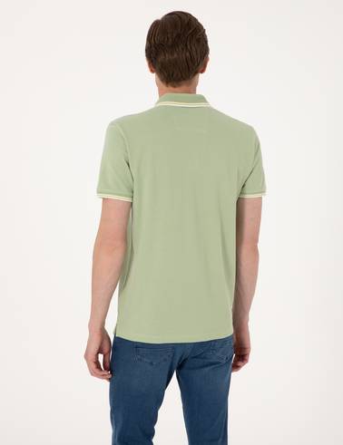 Açık Haki Slim Fit %100 Pamuk Tişört