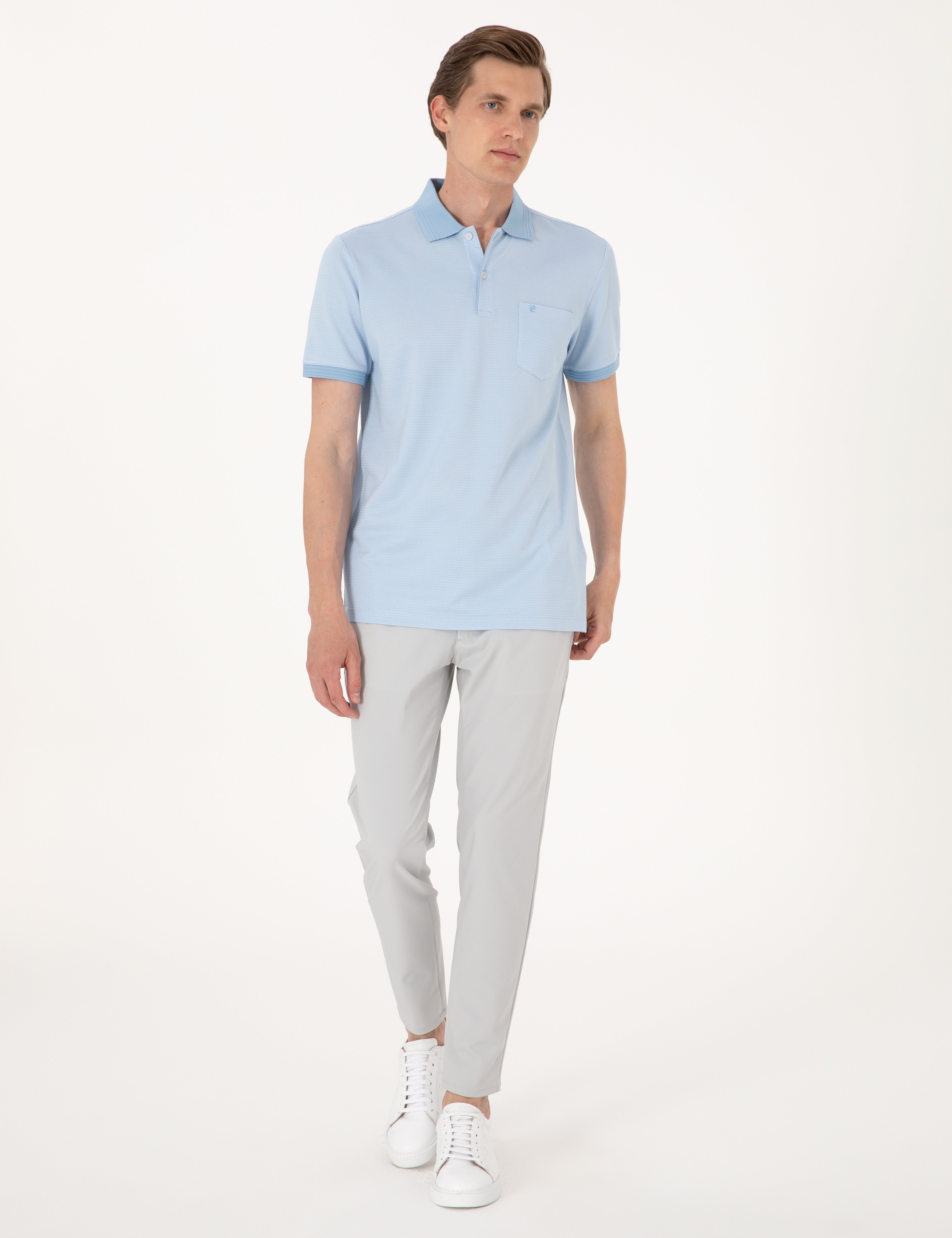Açık Mavi Regular Fit Tişört - Image 4