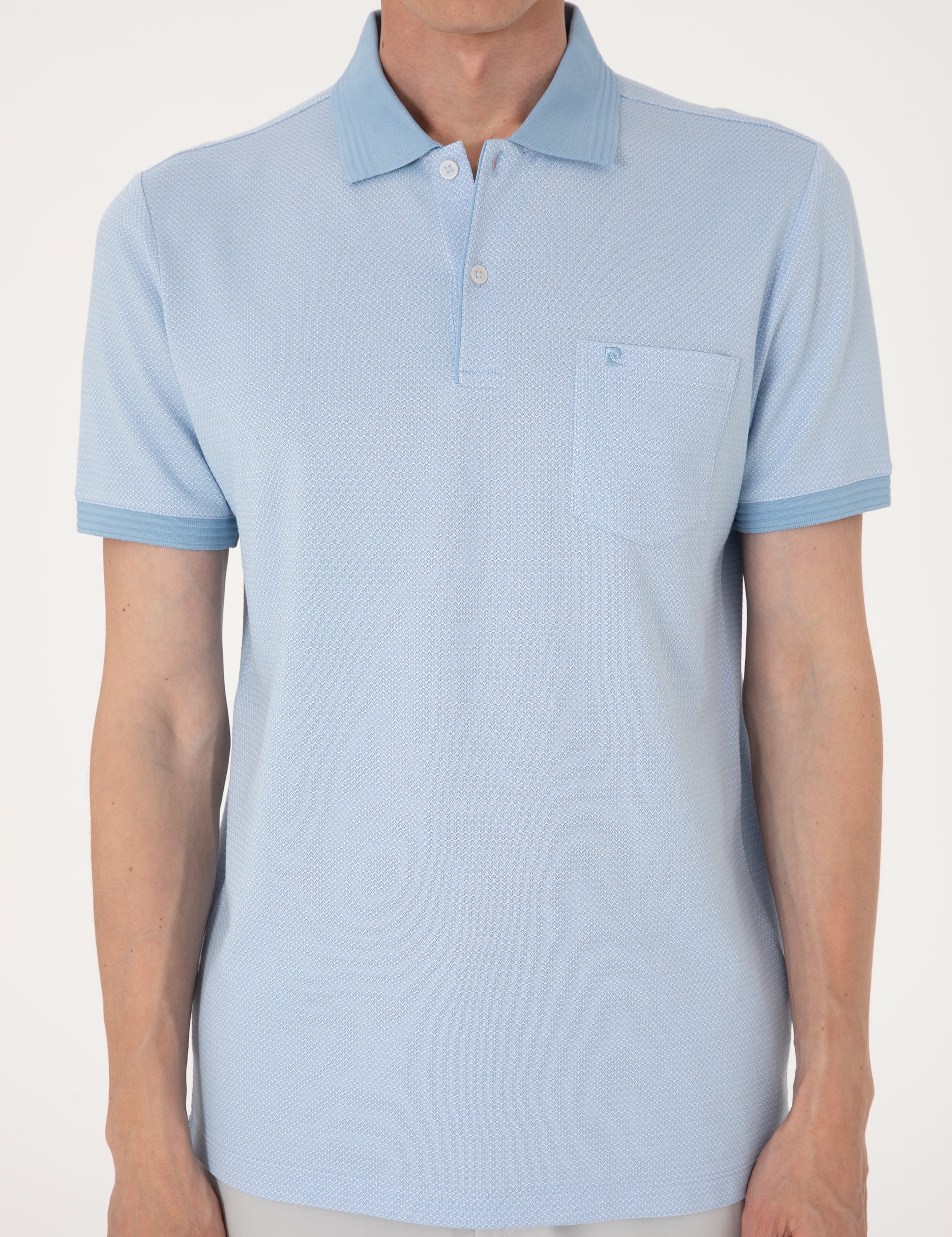Açık Mavi Regular Fit Tişört - Image 6