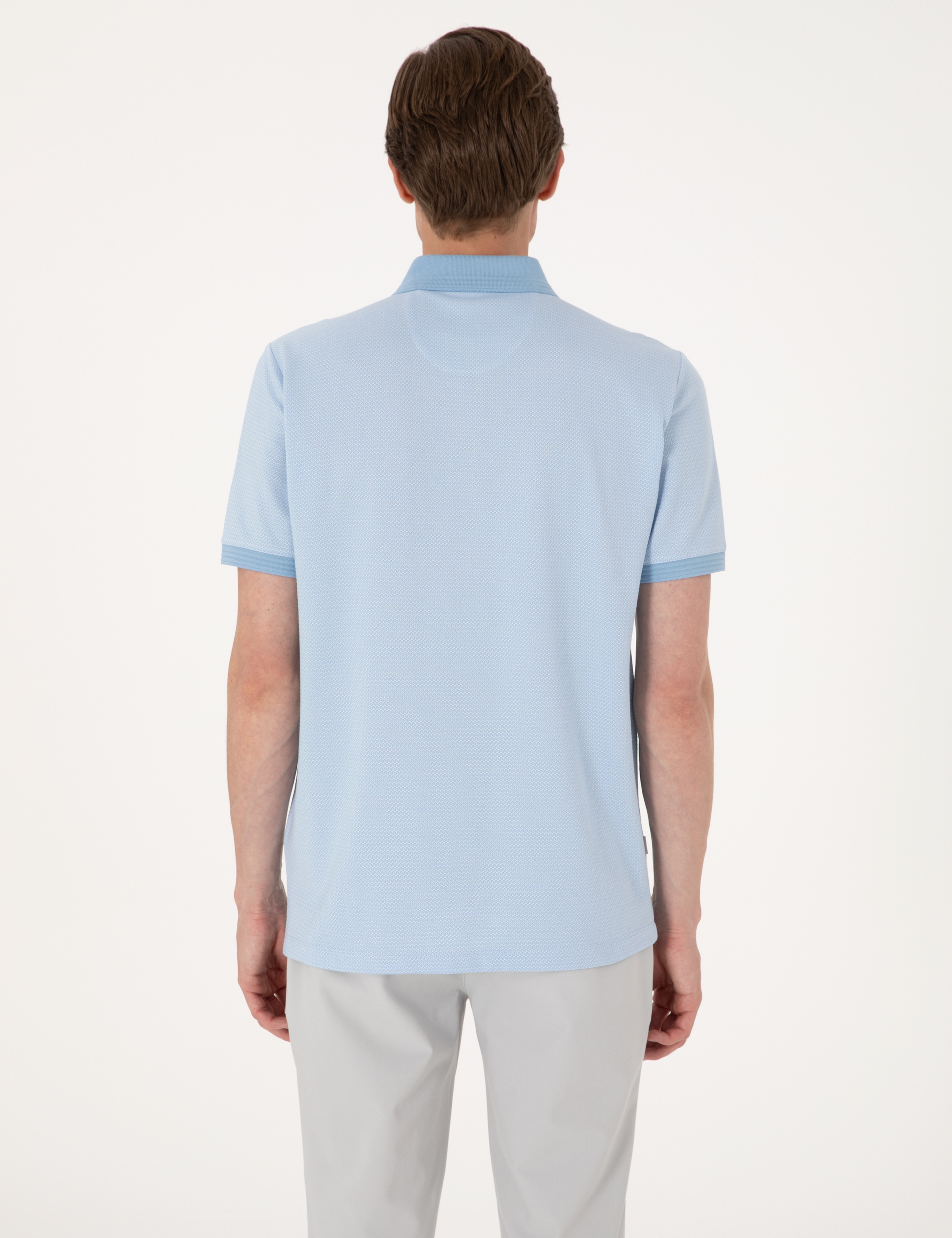 Açık Mavi Regular Fit Tişört - Image 5