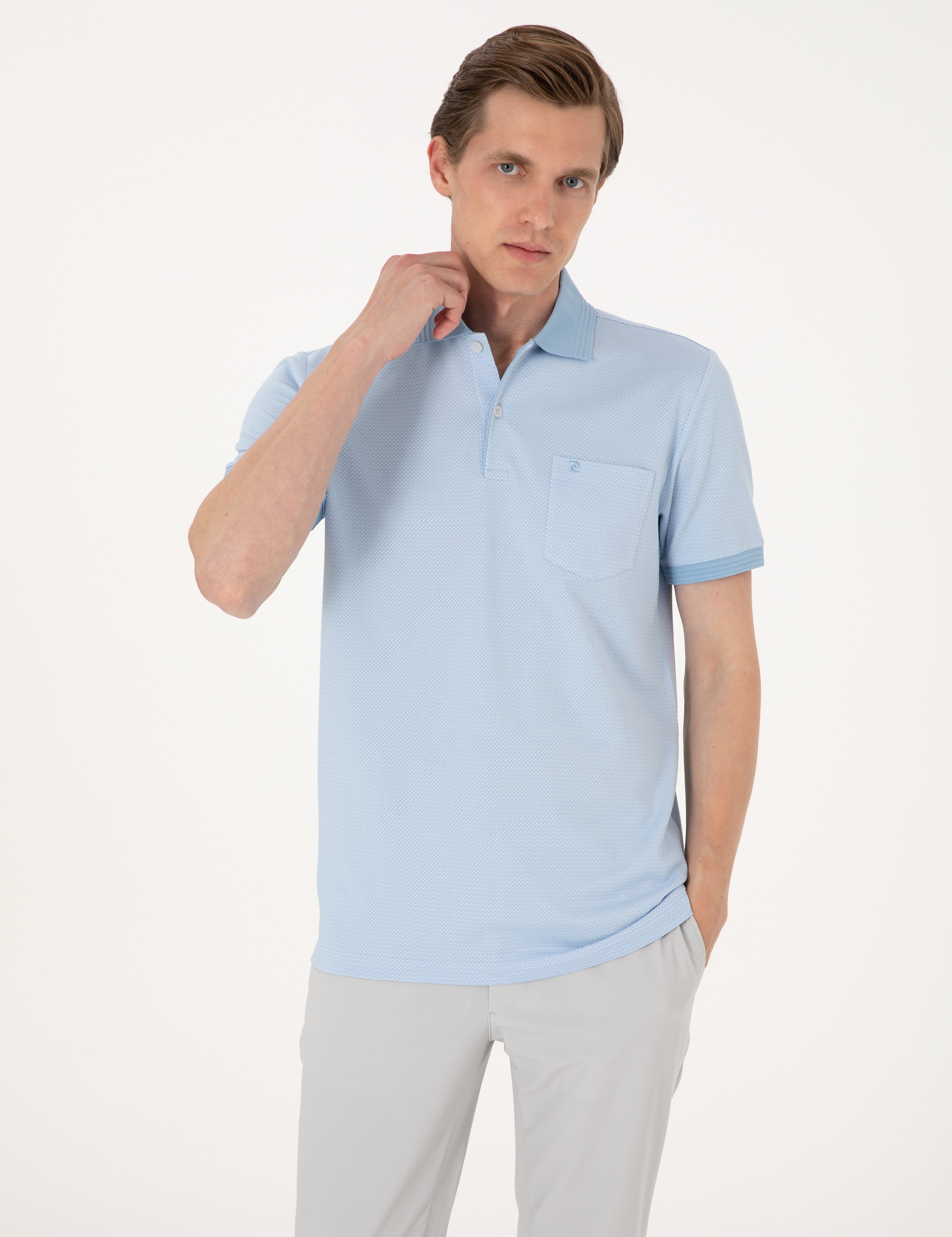 Açık Mavi Regular Fit Tişört - Image 1