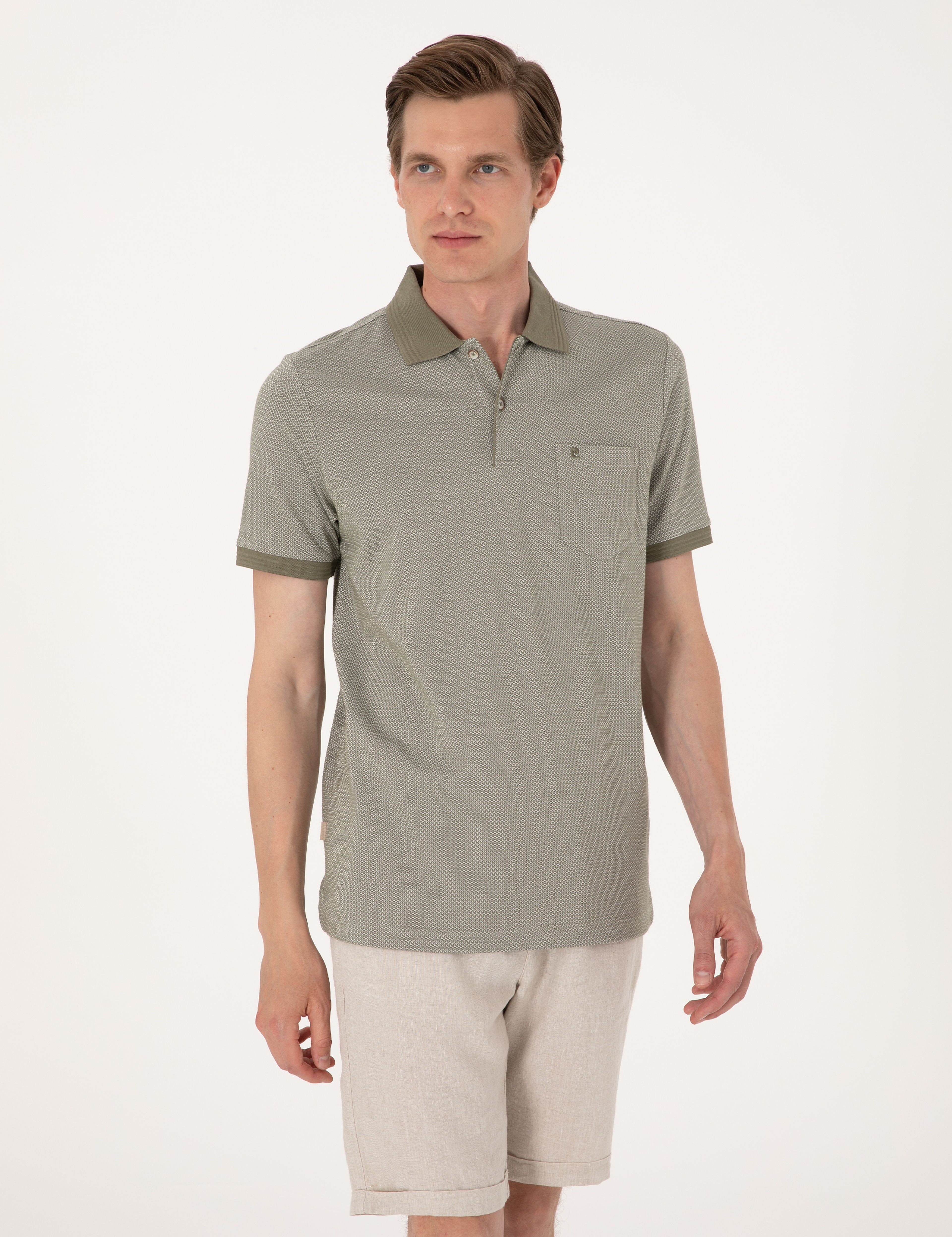 Haki Regular Fit Tişört - Image 3