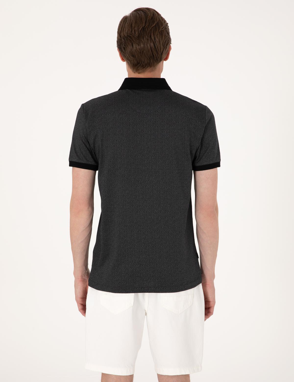 Siyah Slim Fit Tişört - 50306859012