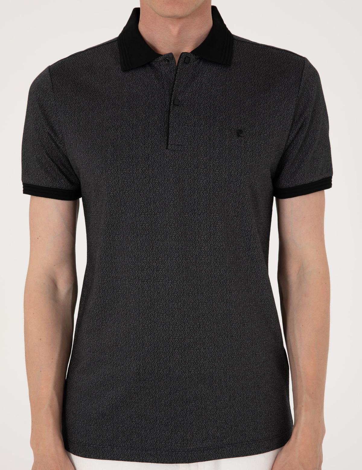 Siyah Slim Fit Tişört - 50306859012