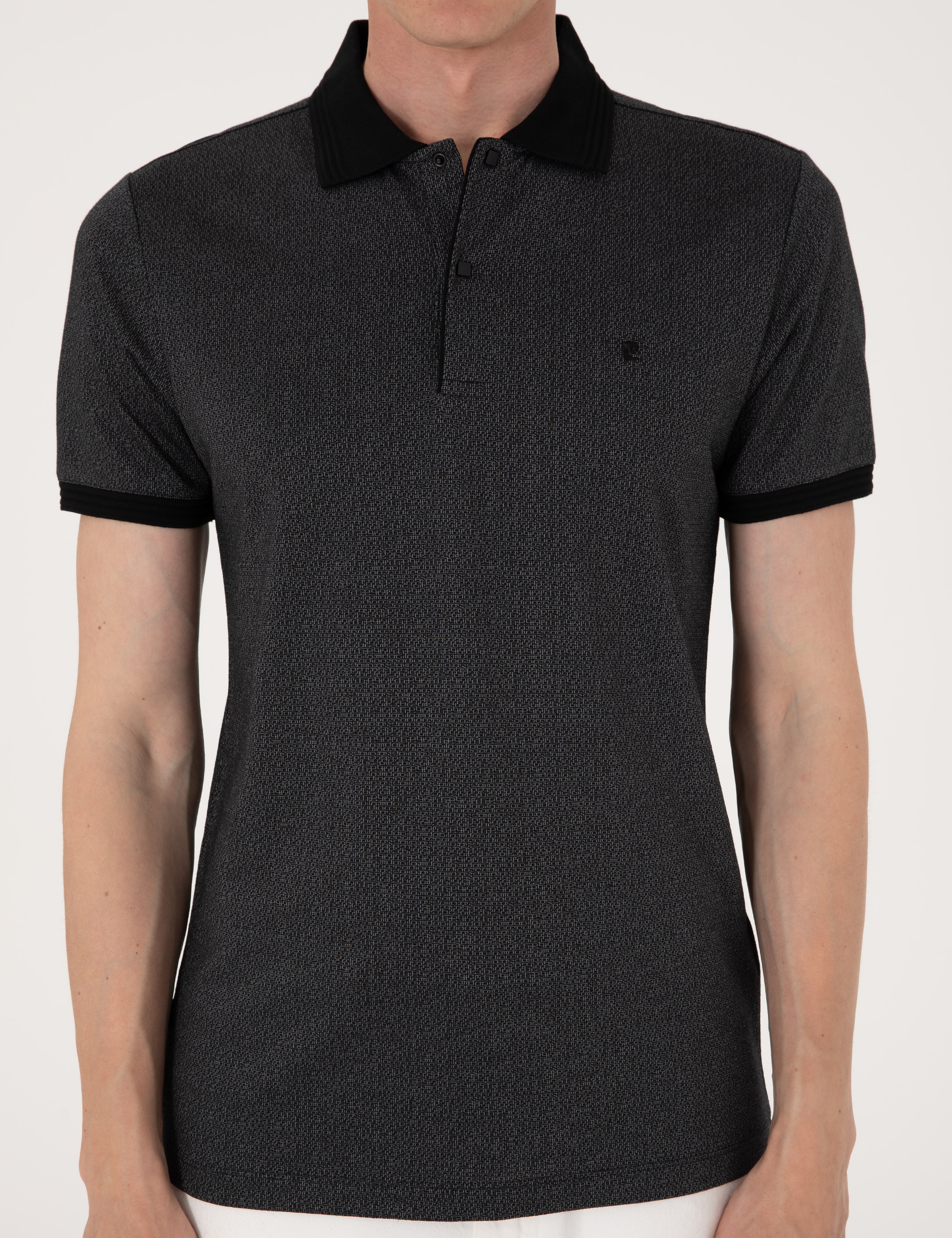 Siyah Slim Fit Tişört - Image 6