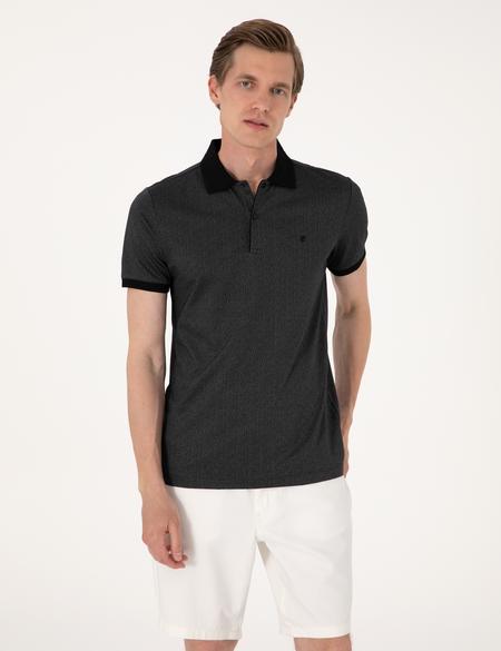 Siyah Slim Fit Tişört - 50306859012