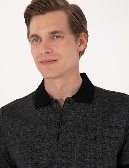 Siyah Slim Fit Tişört - 50306859012