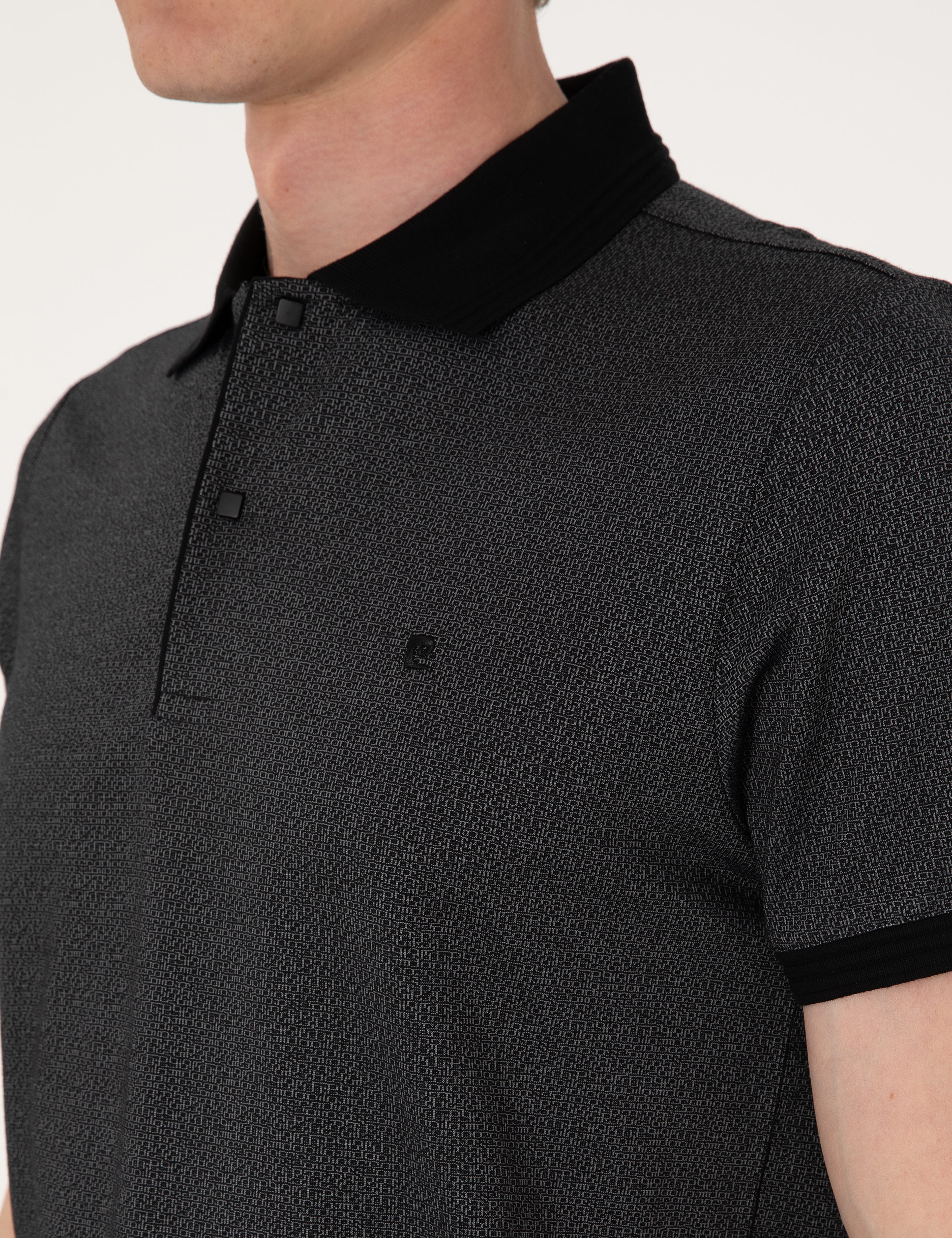 Siyah Slim Fit Tişört - Image 7