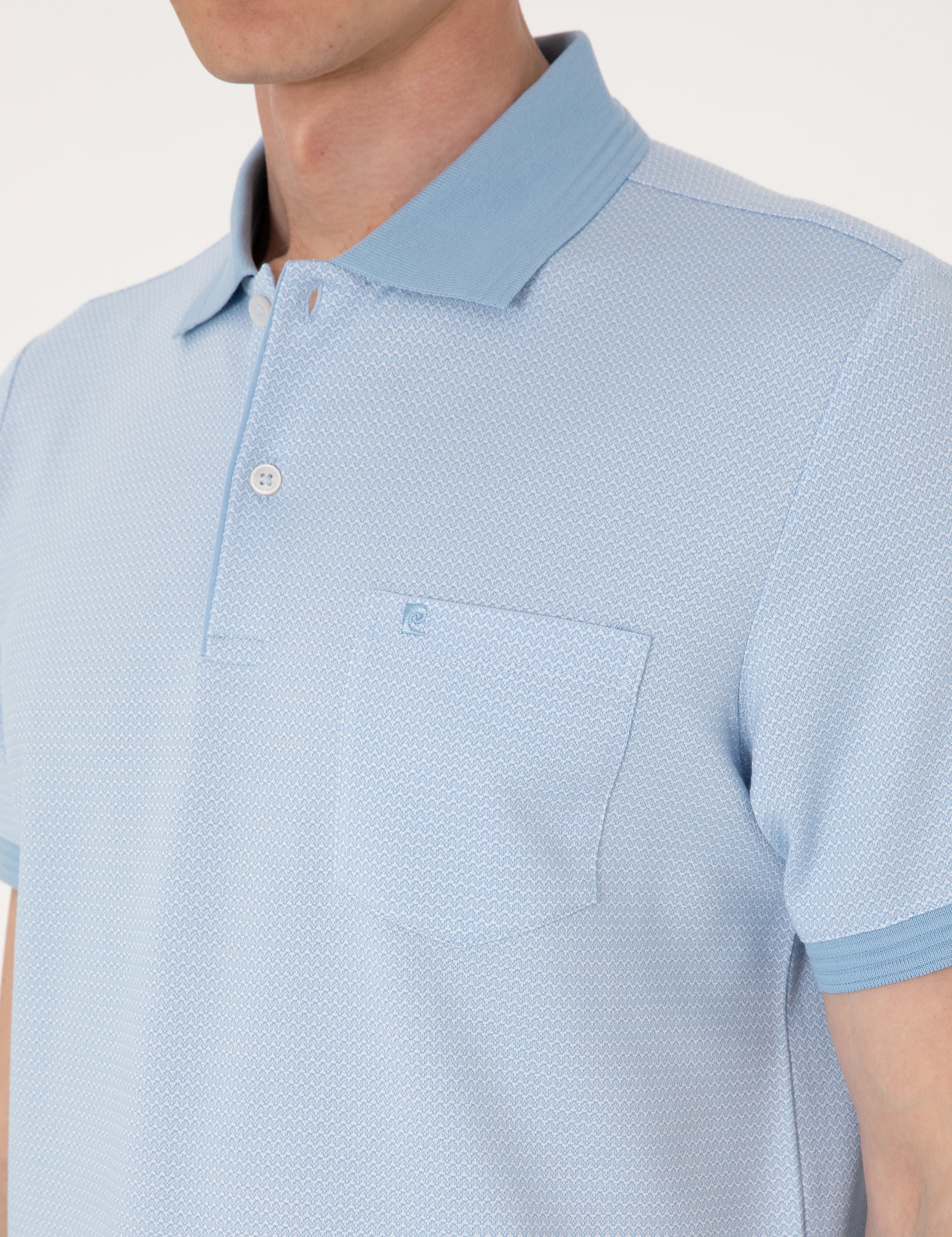 Açık Mavi Regular Fit Tişört - Image 7