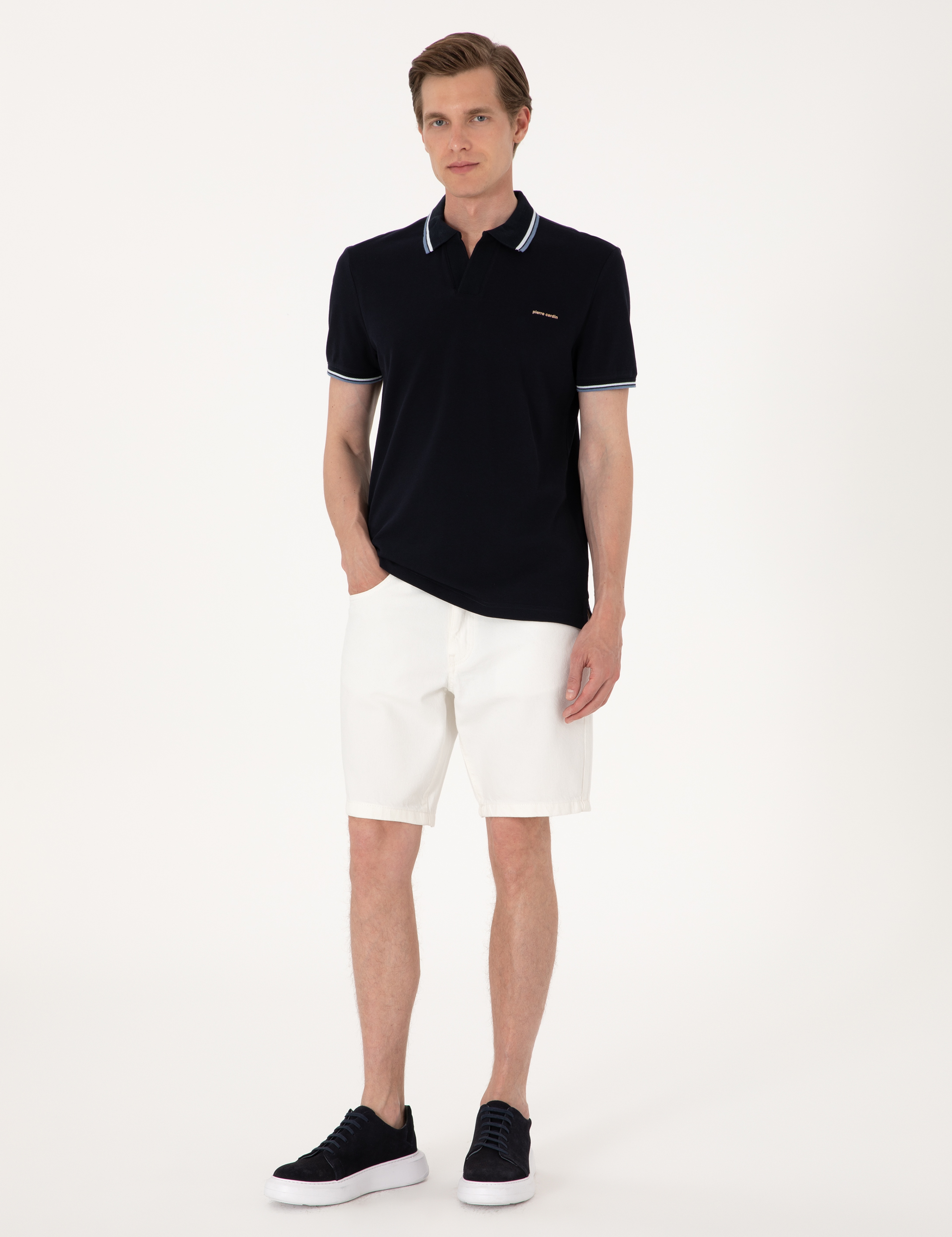 Lacivert Slim Fit Tişört - Image 4