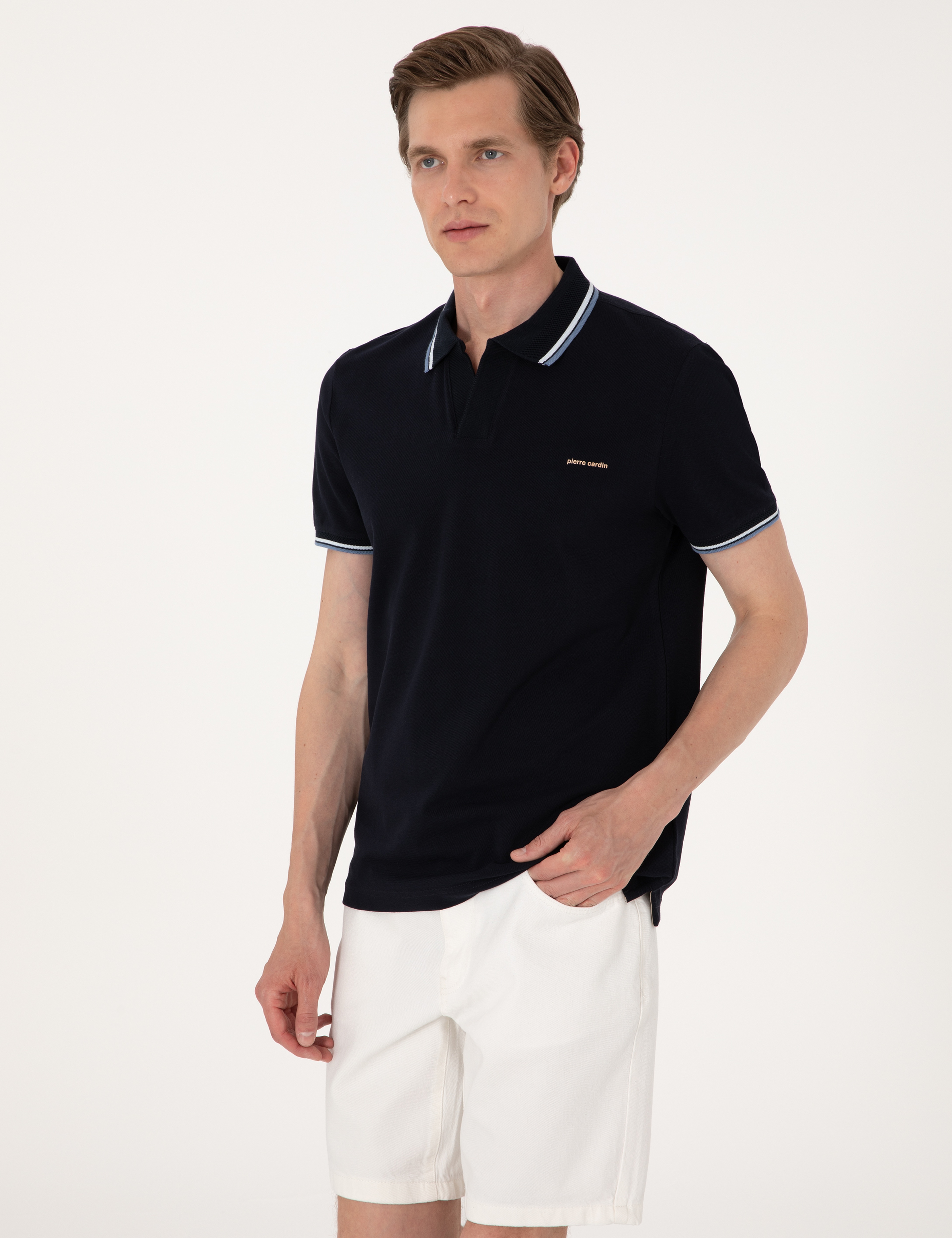 Lacivert Slim Fit Tişört - Image 3