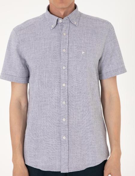 Lacivert Regular Fit Kısa Kollu Gömlek - 50307073006