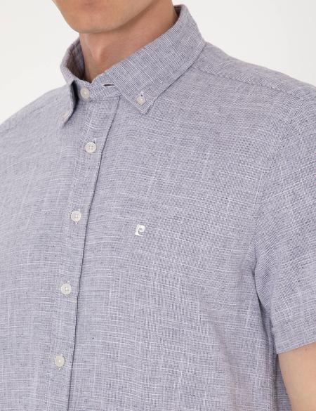 Lacivert Regular Fit Kısa Kollu Gömlek - 50307073006