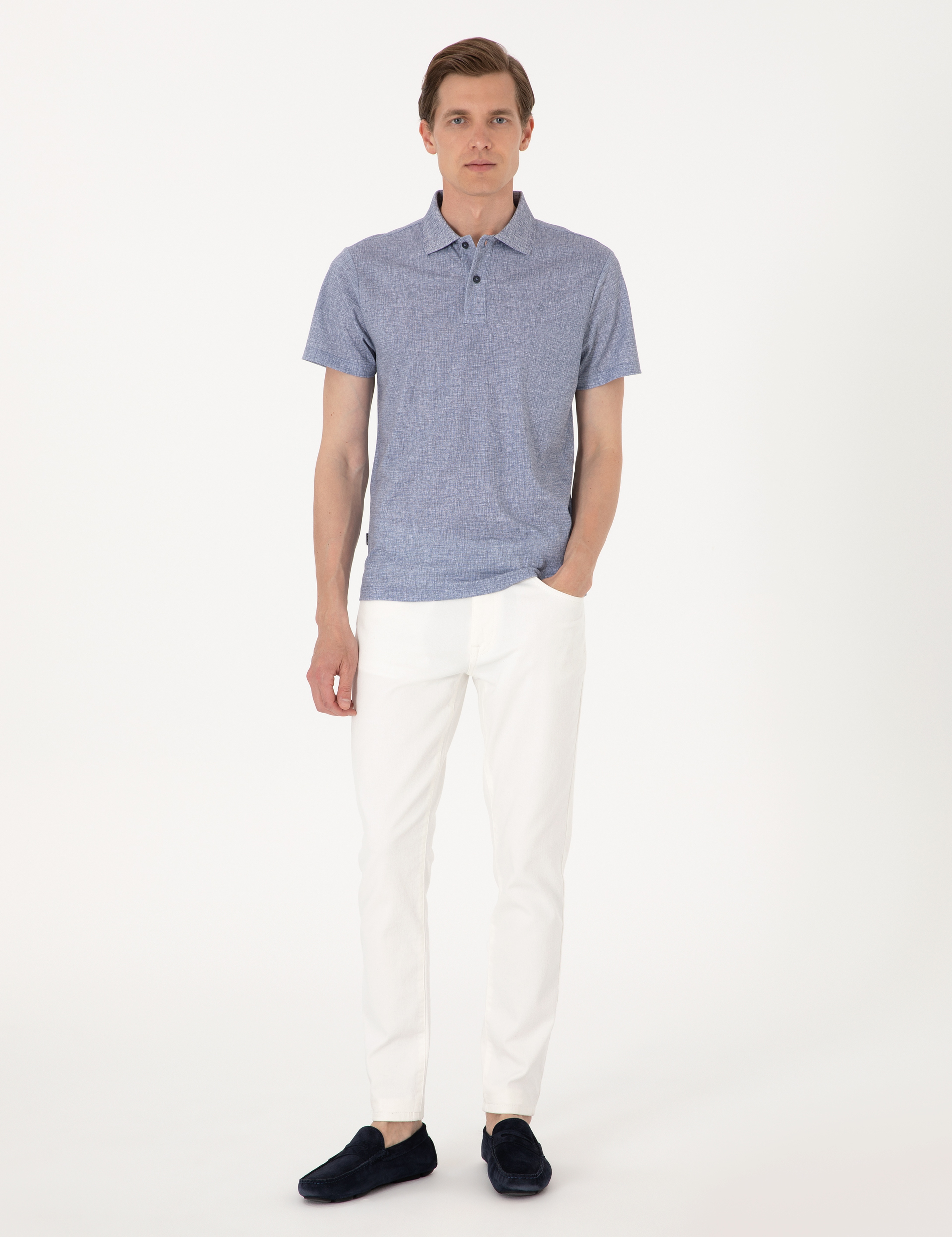 Lacivert Slim Fit Tişört - Image 4
