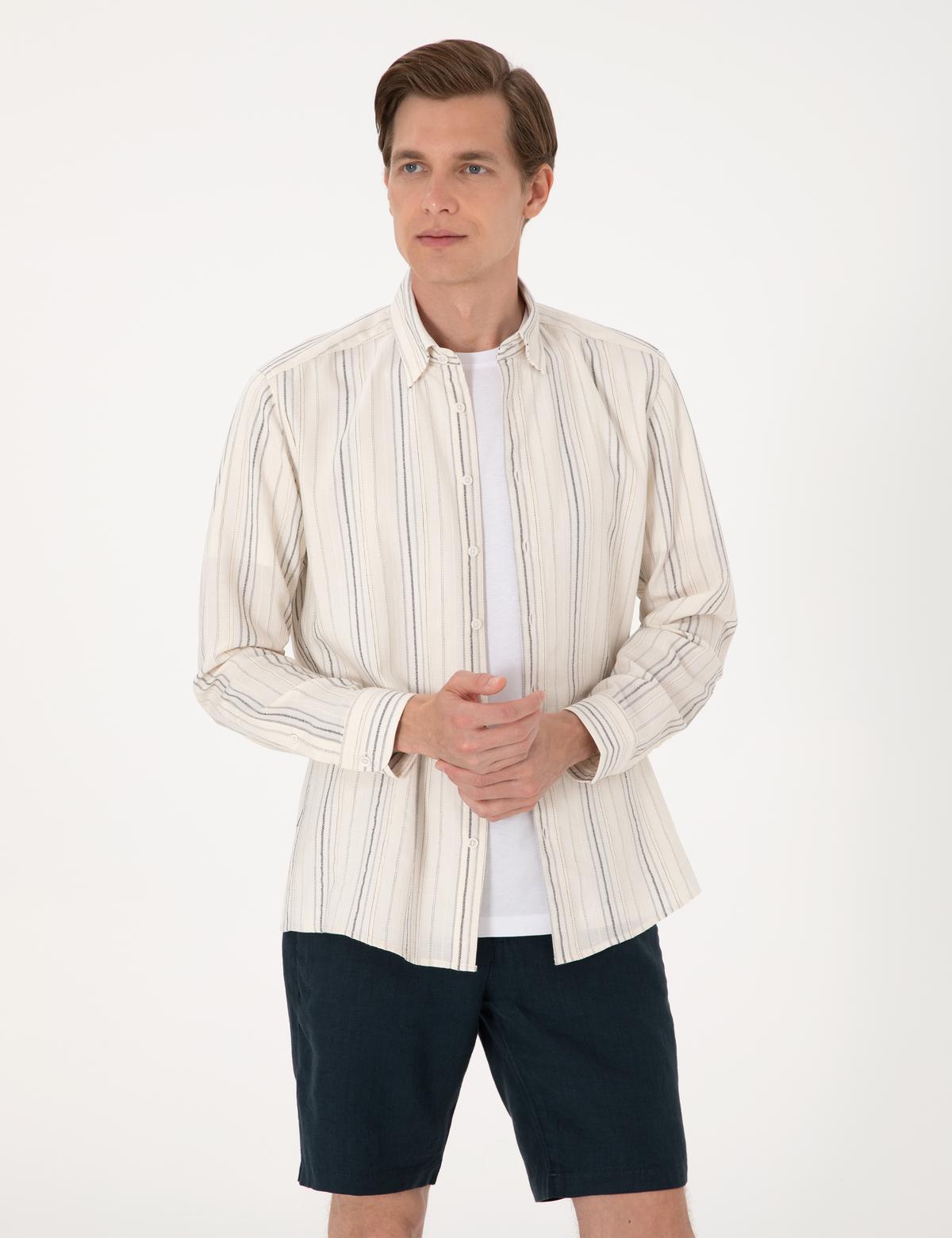 Lacivert Regular Fit Uzun Kollu Gömlek - 50307170007