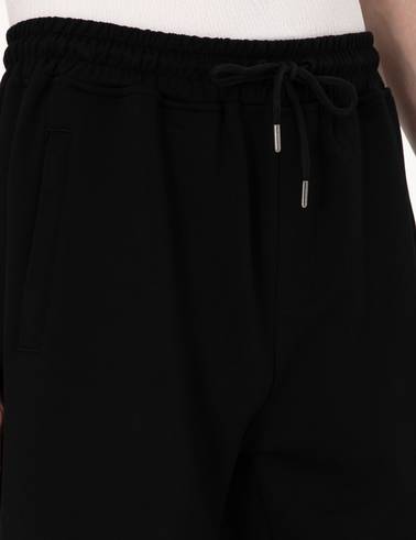 Siyah Comfort Fit Örme Şort
