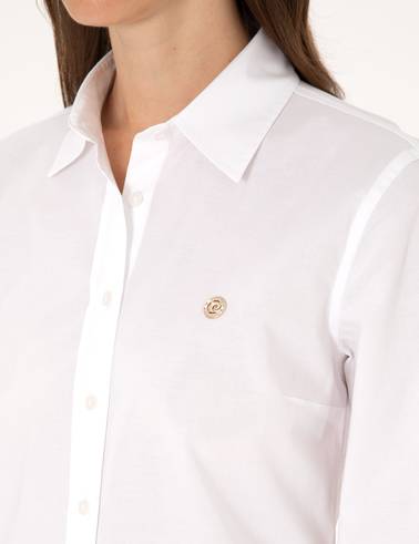 Beyaz Slim Fit Uzun Kollu Gömlek
