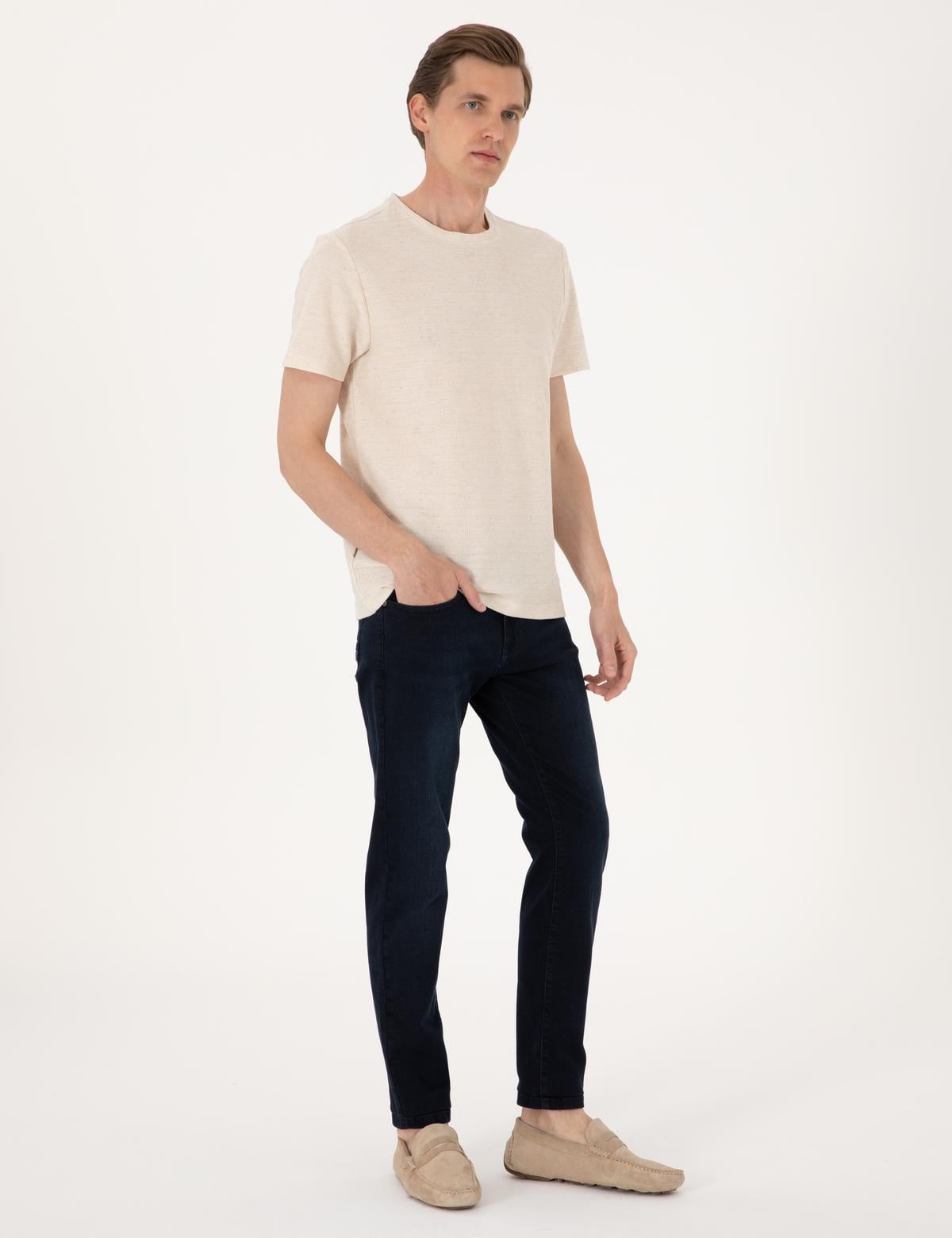 Koyu Lacivert Slim Fit Jean Pantolon - 50308996008